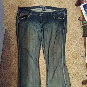 Plus size medium wash jeans